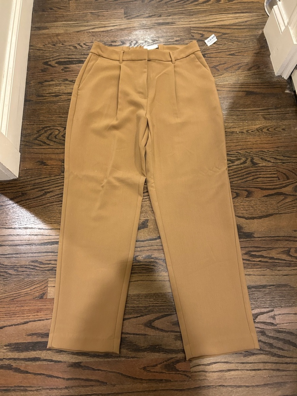 Classic Tailored High-Rise Pants in Camel
